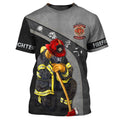 FUNSTUFFPRINT Firefighter Shirts Once A Firefighter Always A Firefighter 3D Shirt 3D T-shirt