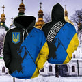 FUNSTUFFPRINT Ukraine Special Grunge Flag 3D Hoodie and Zip Hoodie