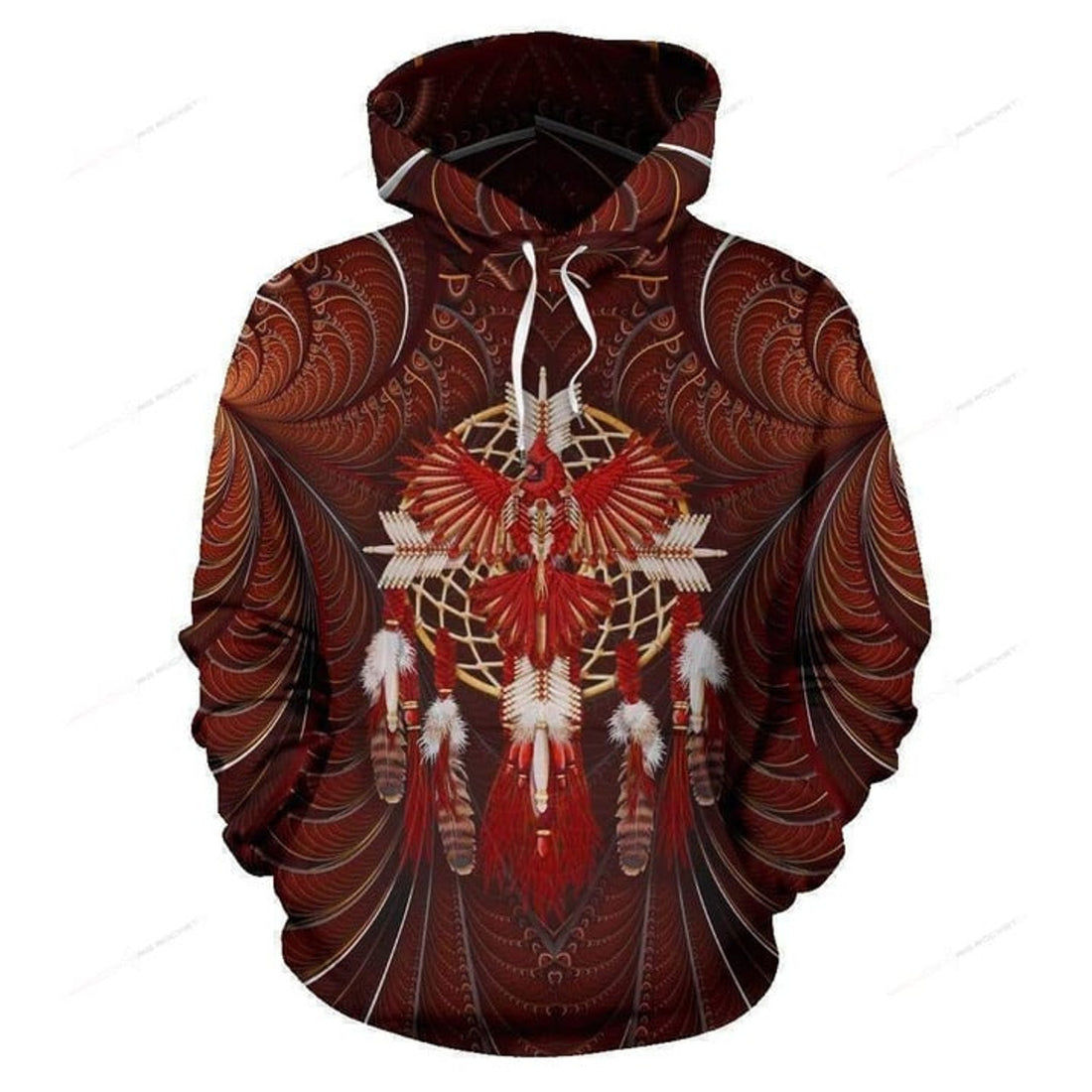 FUNSTUFFPRINT DREAMCATCHER EAGLE NATIVE All 3D Hoodie and Zip Hoodie