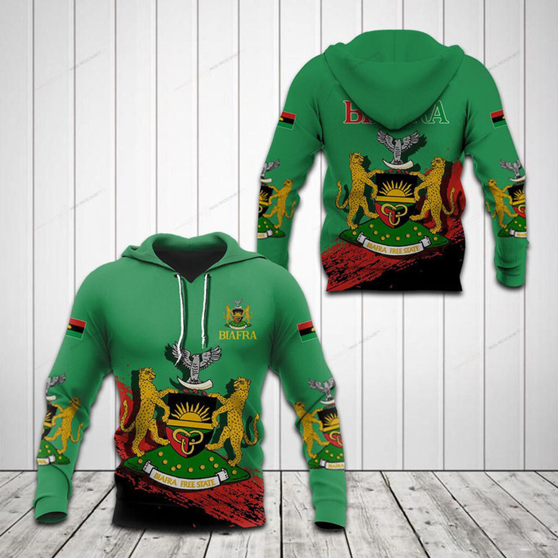 FUNSTUFFPRINT Biafra Special Unisex Adult 3D Hoodie and Zip Hoodie