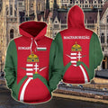 FUNSTUFFPRINT Hungary Coat Of Arms Sports Style 3D Hoodie and Zip Hoodie