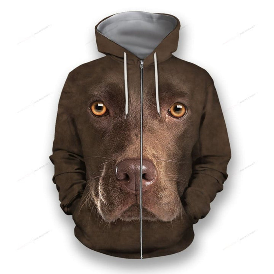 FUNSTUFFPRINT Chocolate Labrador Face Shirts 3D Hoodie and Zip Hoodie