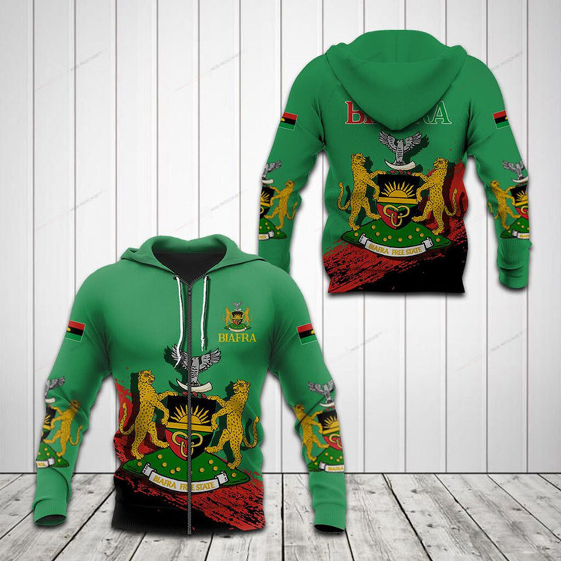 FUNSTUFFPRINT Biafra Special Unisex Adult 3D Hoodie and Zip Hoodie