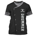 FUNSTUFFPRINT Personalized Black Drummer Tee Shirt , Trust Me I'm Drummer All Over Print 3D T-shirt