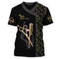 FUNSTUFFPRINT 3D All Over Print Women's Hairdresser Salon Hairstylist T-Shirt Uniform 3D T-shirt