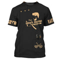 FUNSTUFFPRINT 3D All Over Print Golden Haircut & Shaves Shirt, Custom Barber Uniform Black & Red, Barber Shirt 3D T-shirt