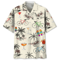 Cycling Beach Coconut Hawaiian Shirt for men and women