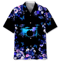 Drum Music Hawaiian Shirt, Drum Sticks Shirt, Gift For Drummer, Drum Band Shirt