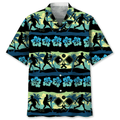 Pickleball Usa Red Tropical Hawaiian Shirt, Tropical Aloha Shirts Short Sleeve Beach Holiday Casual Shirts