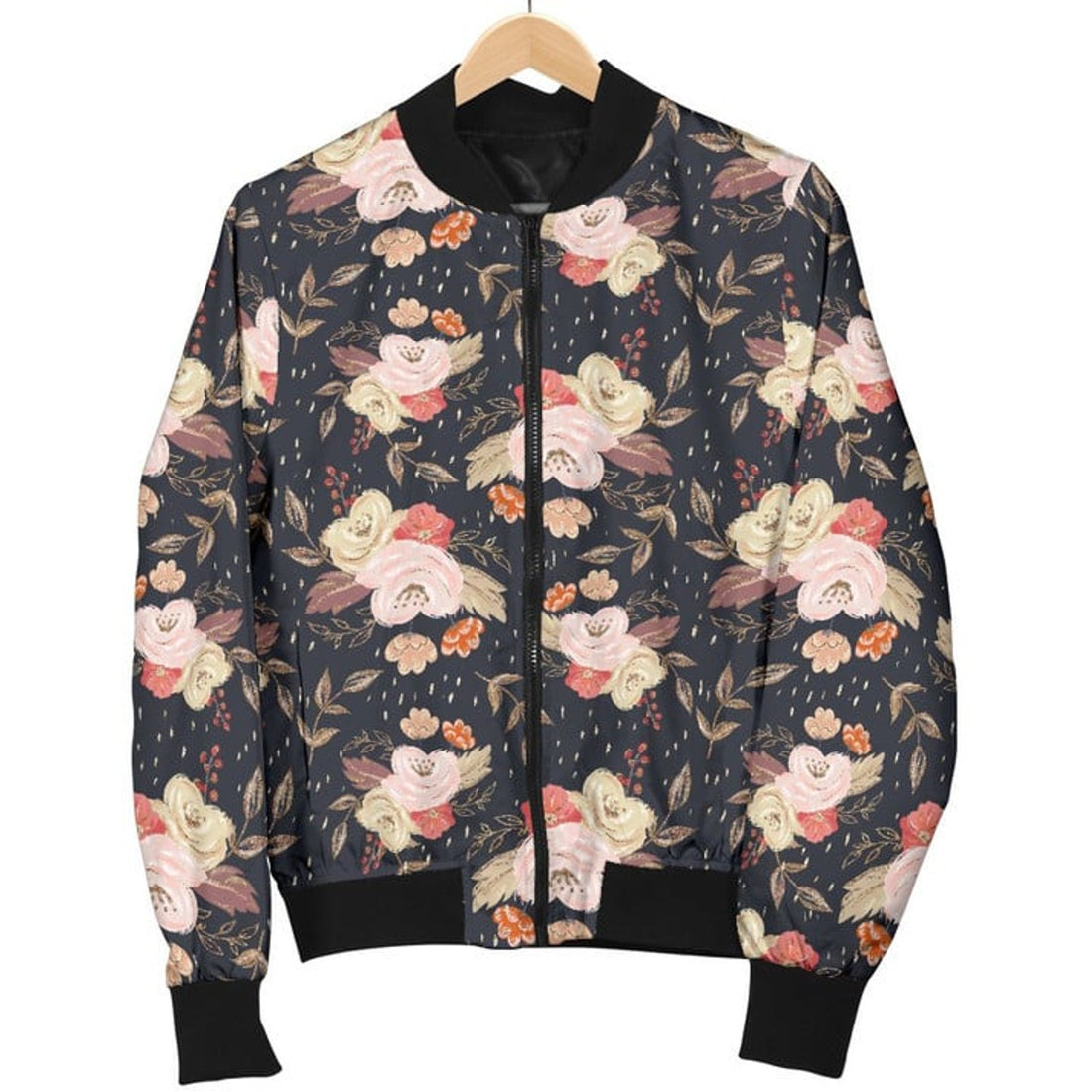 FUNSTUFFPRINT Autumn Fall Floral - Women's 3D Bomber Jacket