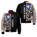FUNSTUFFPRINT Customize Name Common Coqui­ Puerto Rico Bomber Jacket For Men And Women 3D Bomber Jacket