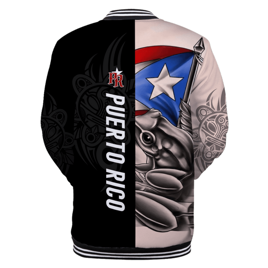 FUNSTUFFPRINT Customize Name Common Coquï¿½ï¿½ Puerto Rico 3D Baseball Jacket