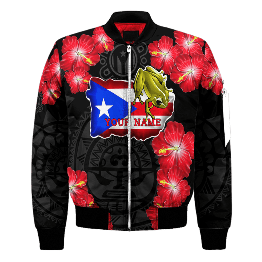 FUNSTUFFPRINT Customize Name Puerto Rico Bomber Jacket For Men And Women 3D Bomber Jacket