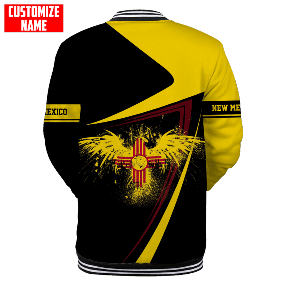 FUNSTUFFPRINT Customized Name New Mexico 3D Baseball Jacket