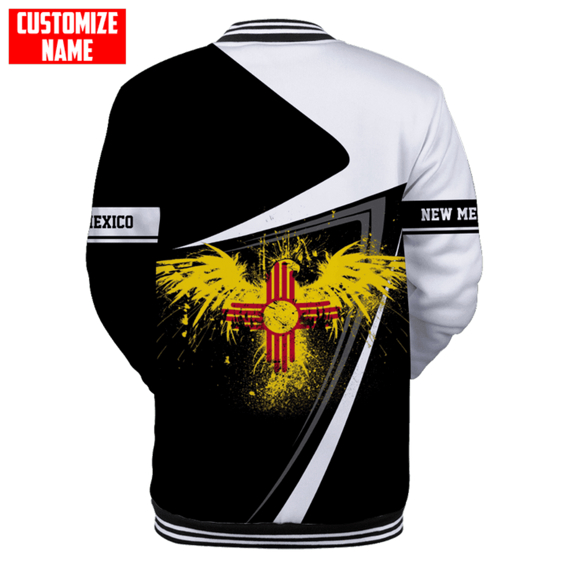 FUNSTUFFPRINT Customized Name New Mexico 3D Baseball Jacket