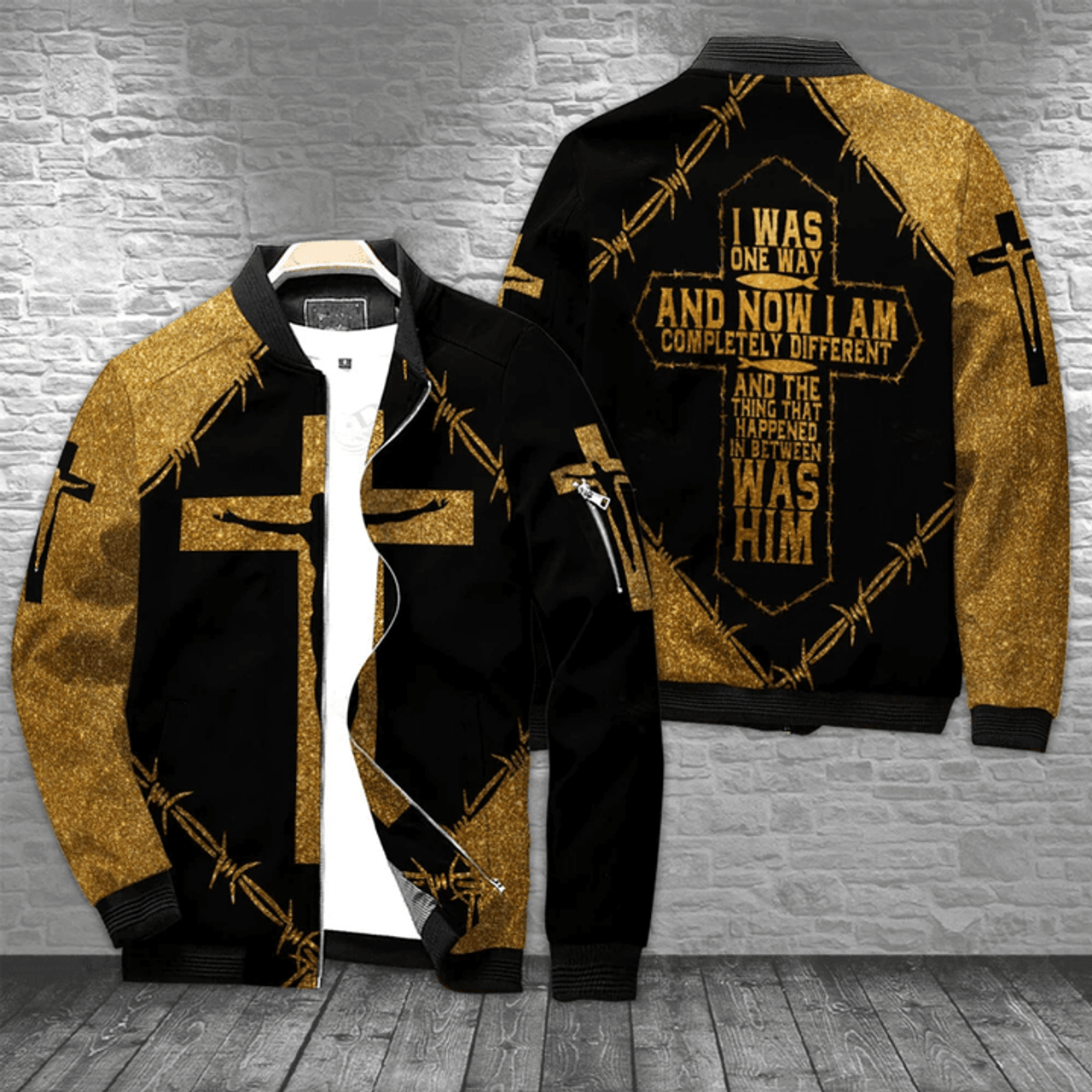 FUNSTUFFPRINT Jesus Christ 3D Bomber Jacket