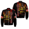 FUNSTUFFPRINT Firefighter Bomber Jacket For Men And Women 3D Bomber Jacket