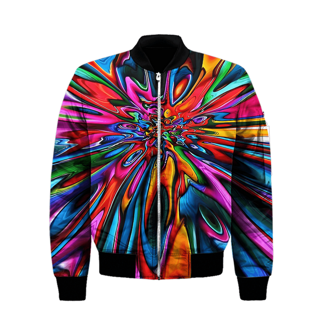 FUNSTUFFPRINT Hippie Bomber Jacket For Men And Women 3D Bomber Jacket
