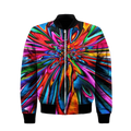 FUNSTUFFPRINT Hippie Bomber Jacket For Men And Women 3D Bomber Jacket
