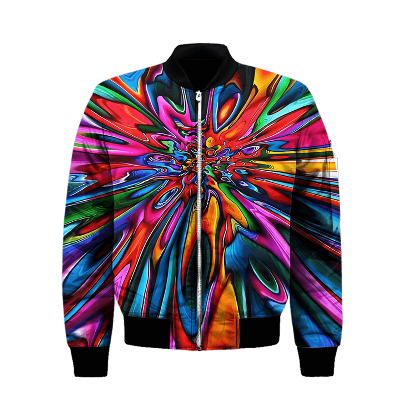 FUNSTUFFPRINT Hippie Bomber Jacket For Men And Women 3D Bomber Jacket