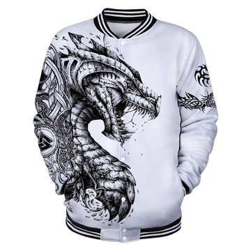 FUNSTUFFPRINT Dungeon & Dragon Printed 3D Baseball Jacket