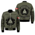FUNSTUFFPRINT Personalized Name Canadian Army Boomber Jacket 3D Bomber Jacket