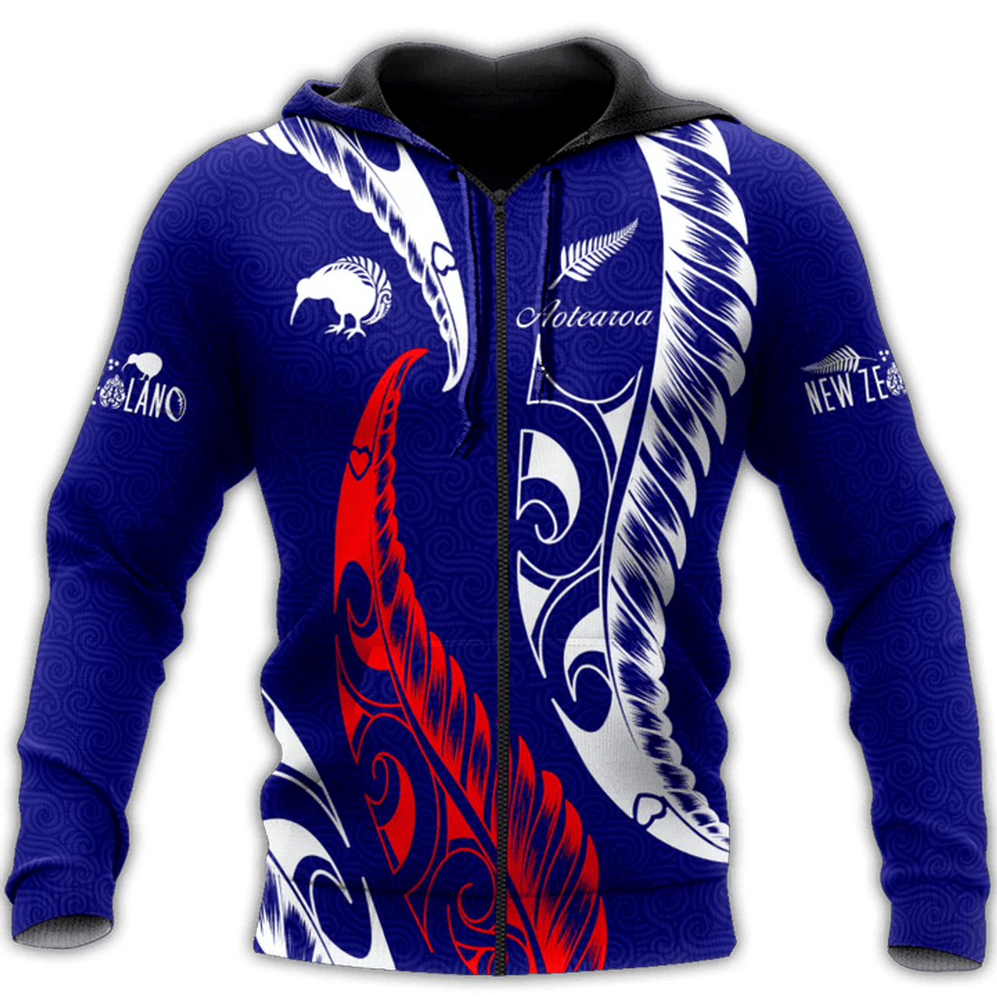 FUNSTUFFPRINT New Zealand Aotearoa 3D Hoodie and Zip Hoodie