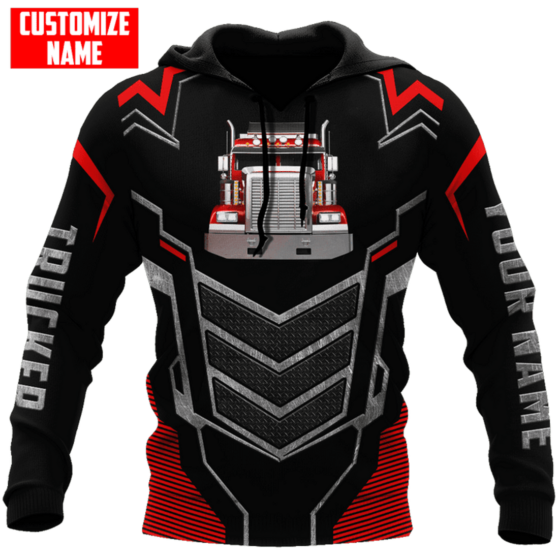 FUNSTUFFPRINT Personalized Trucker Hoodie KLBM3D Hoodie and Zip Hoodie