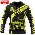 FUNSTUFFPRINT Personalized Trucker Hoodie KLBM 3D Hoodie and Zip Hoodie