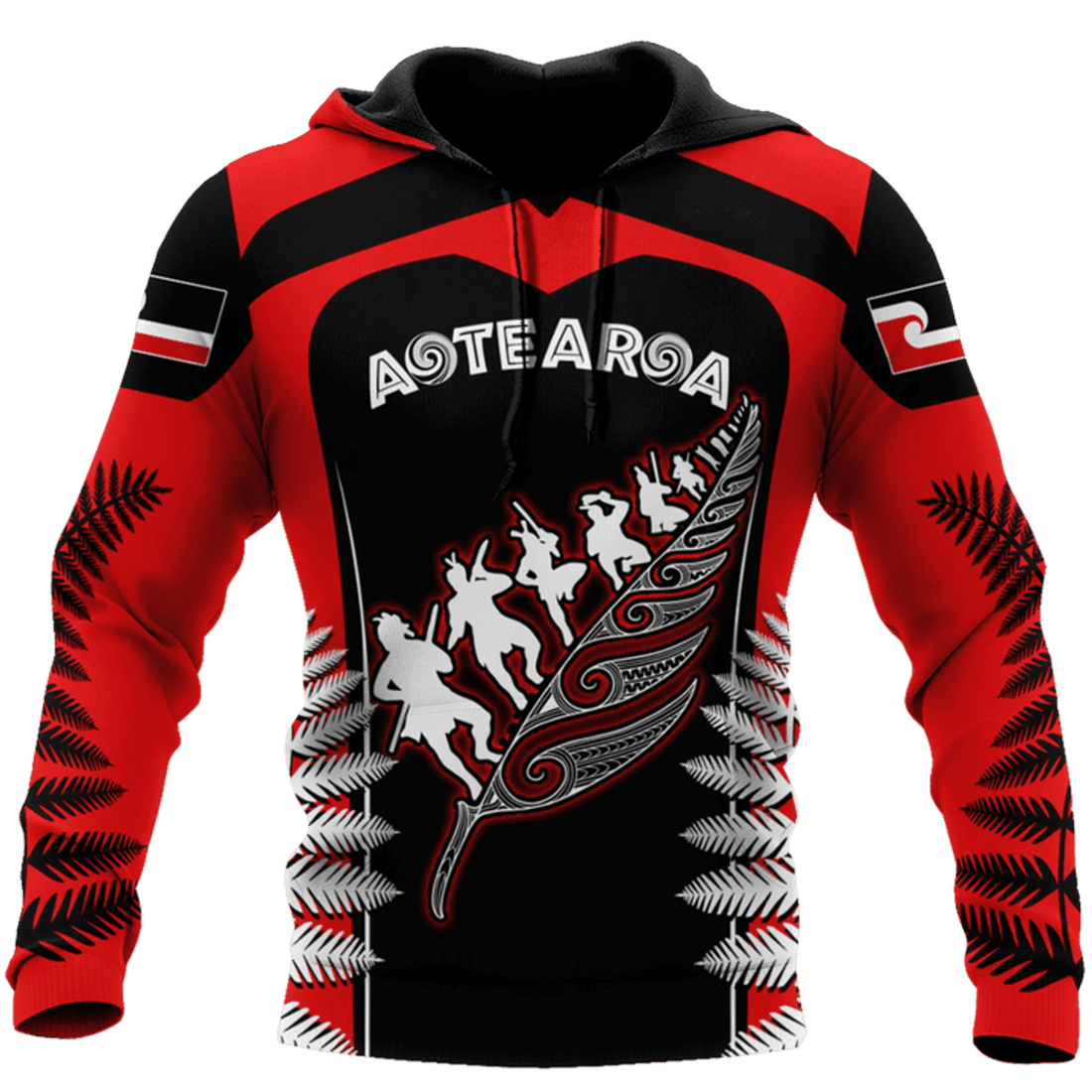 FUNSTUFFPRINT New Zealand Aotearoa Maori Dance 3D Hoodie and Zip Hoodie
