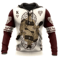 FUNSTUFFPRINT New Zealand Maori King Te Kingi Card 3D Hoodie and Zip Hoodie