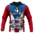FUNSTUFFPRINT Puerto Rico 3D Hoodie and Zip Hoodie