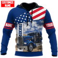 FUNSTUFFPRINT Personalized Trucker Hoodie KLBM 3D Hoodie and Zip Hoodie