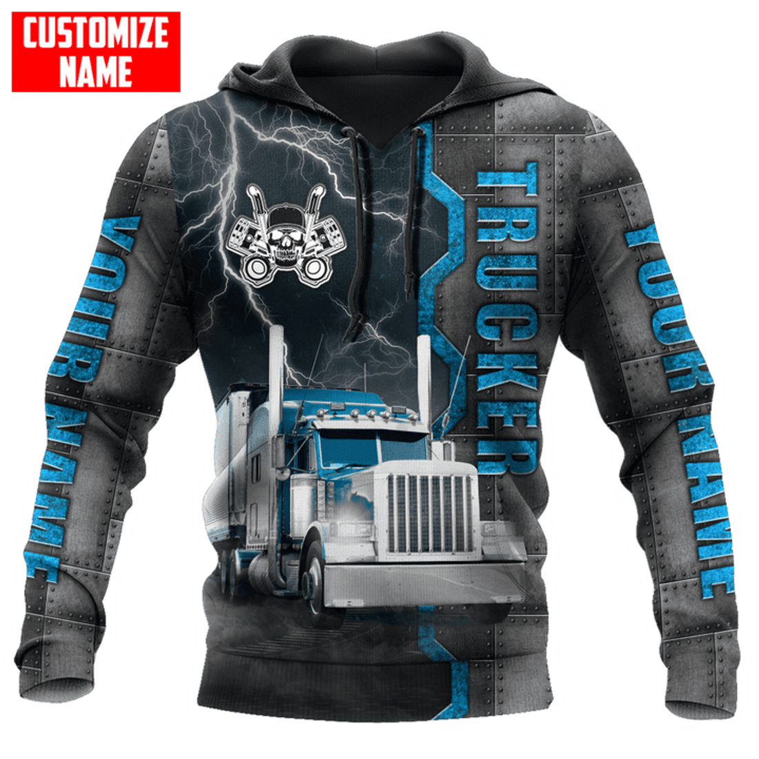 FUNSTUFFPRINT Trucker Hoodie 3D Hoodie and Zip Hoodie