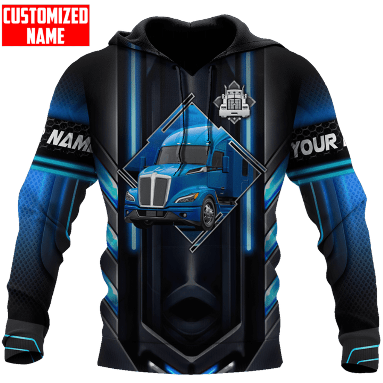 FUNSTUFFPRINT Custom Trucker Hoodie 3D Hoodie and Zip Hoodie