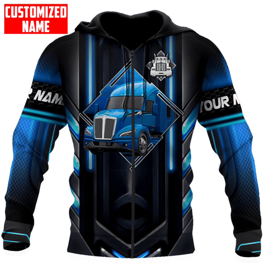 FUNSTUFFPRINT Custom Trucker Hoodie 3D Hoodie and Zip Hoodie