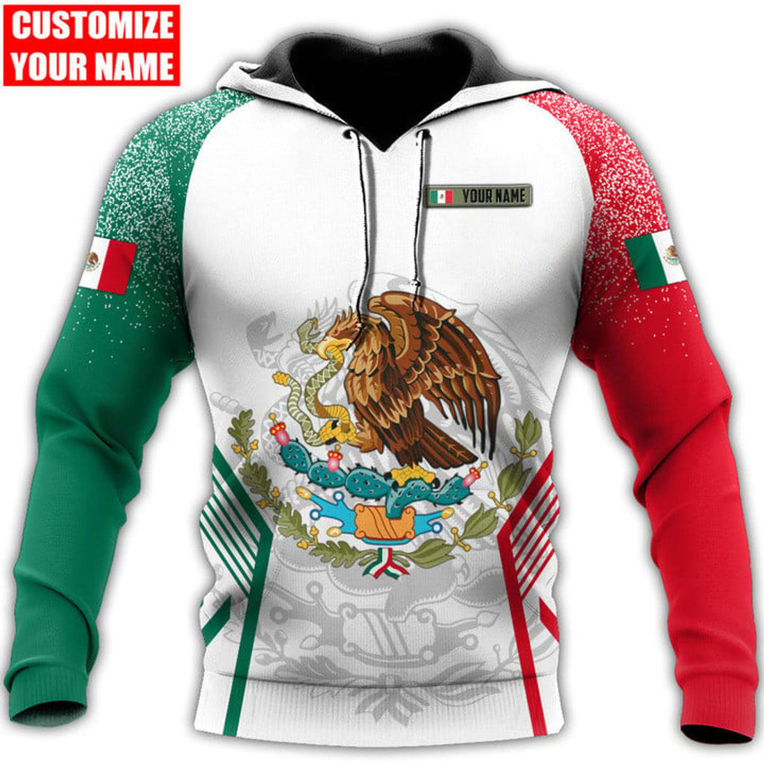 FUNSTUFFPRINT Personalized Mexican New 3D Hoodie and Zip Hoodie