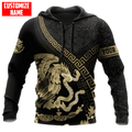 FUNSTUFFPRINT Personalized Mexican Aztec Gold 3D Hoodie and Zip Hoodie