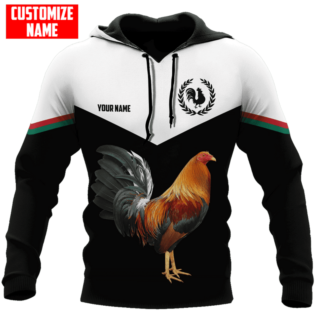 FUNSTUFFPRINT Personalized Name Mexican 3D Hoodie and Zip Hoodie