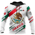 FUNSTUFFPRINT Personalized Mexico Line Dot 3D Hoodie and Zip Hoodie