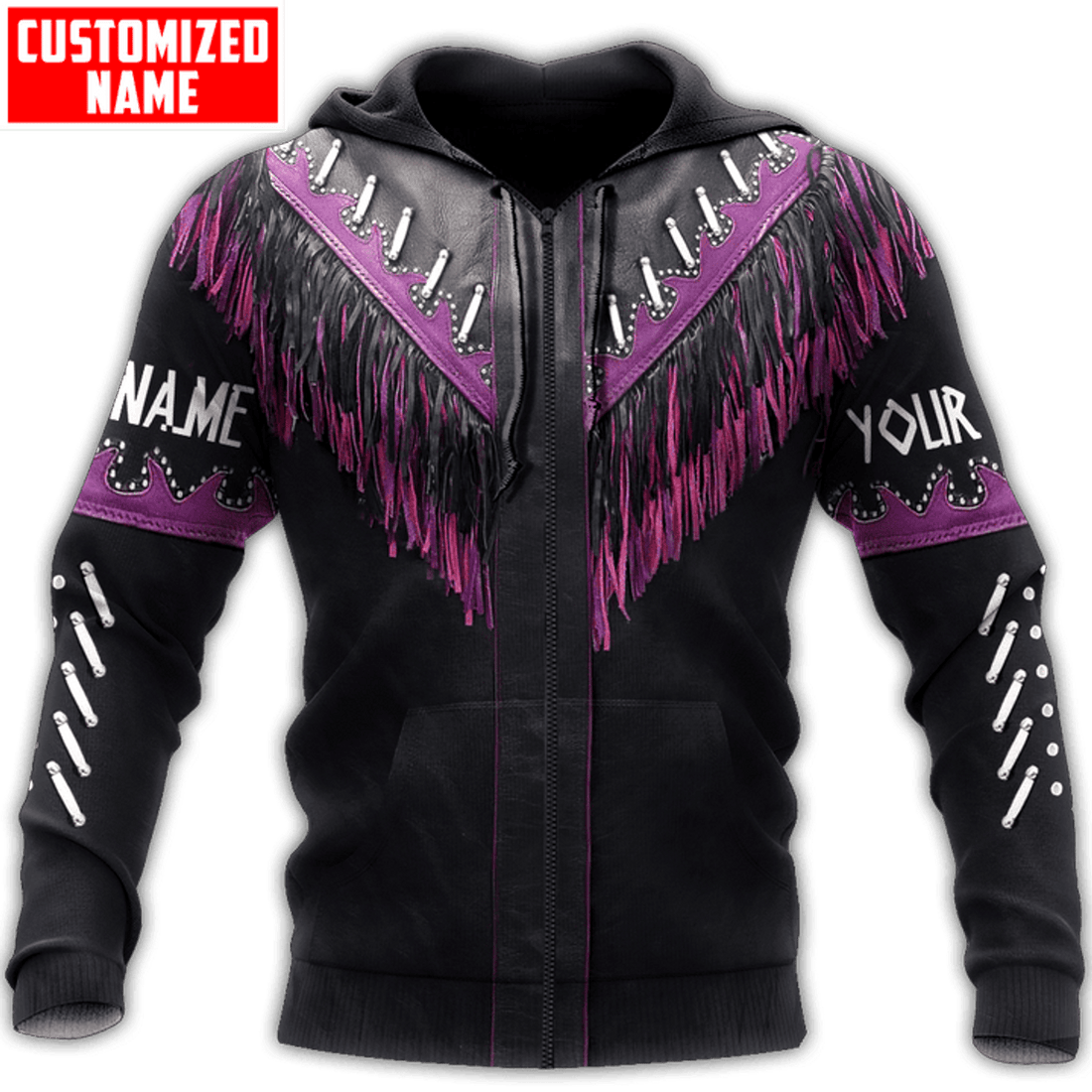 FUNSTUFFPRINT Personalized Name Cowboy Jacket No Cosplay D Over Printed Unisex Deluxe 3D Hoodie and Zip Hoodie