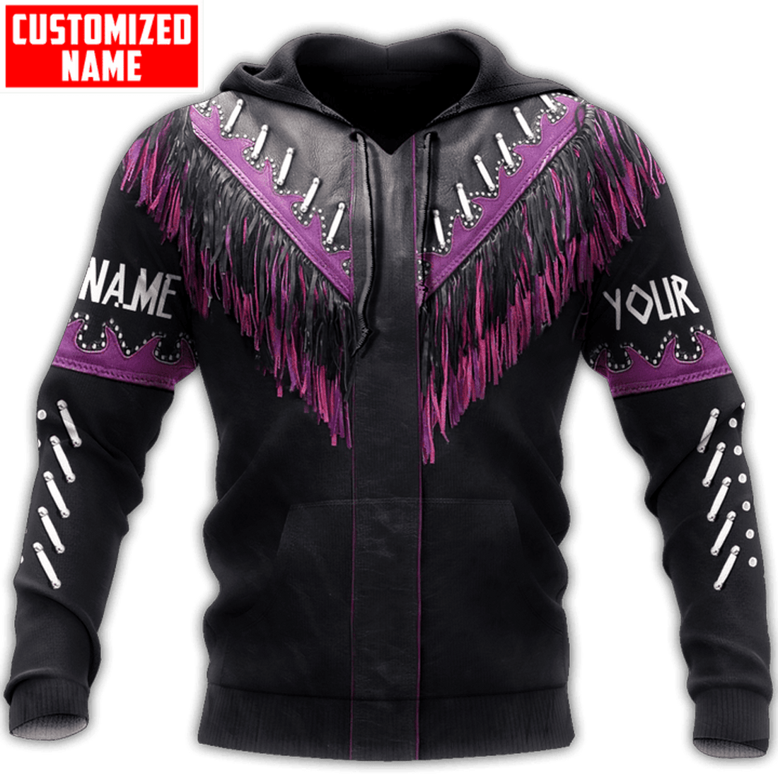 FUNSTUFFPRINT Personalized Name Cowboy Jacket No Cosplay D Over Printed Unisex Deluxe 3D Hoodie and Zip Hoodie