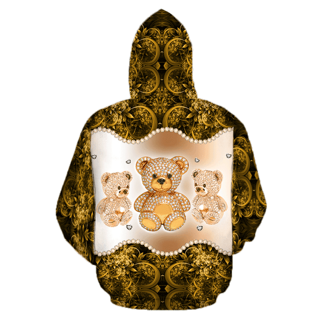 FUNSTUFFPRINT Teddy Bear 3D Hoodie and Zip Hoodie