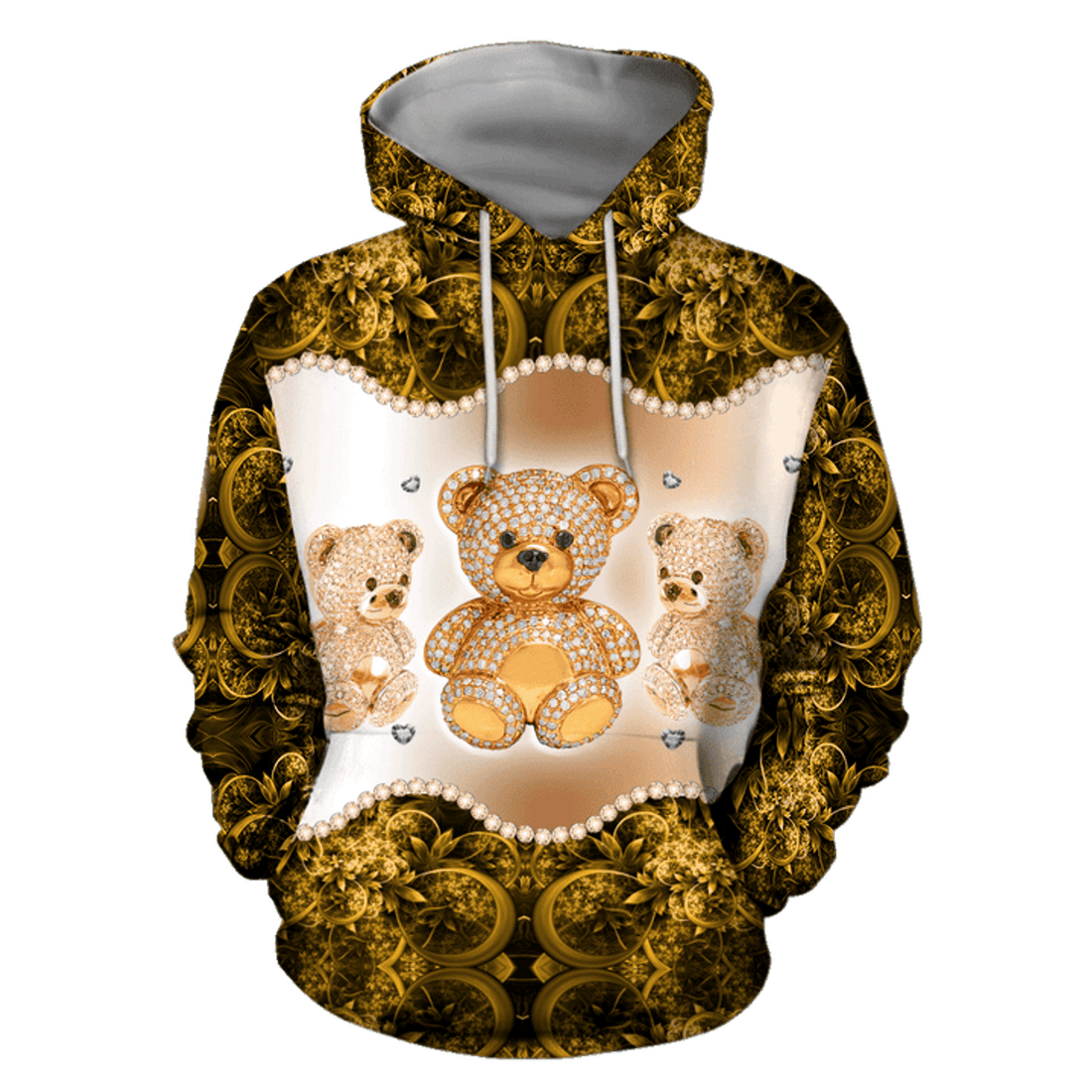 FUNSTUFFPRINT Teddy Bear 3D Hoodie and Zip Hoodie