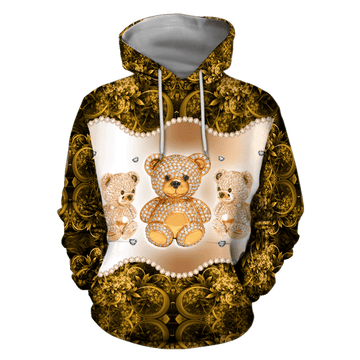 FUNSTUFFPRINT Teddy Bear 3D Hoodie and Zip Hoodie