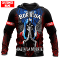 FUNSTUFFPRINT Personalized Peurto Rico Skull Boricua Hasta La Muerte 3D Hoodie and Zip Hoodie