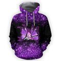 FUNSTUFFPRINT Butterfly Combo Hoodie 3D Hoodie and Zip Hoodie