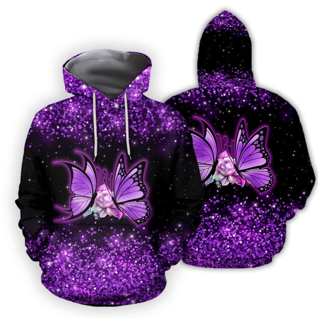 FUNSTUFFPRINT Butterfly Combo Hoodie 3D Hoodie and Zip Hoodie