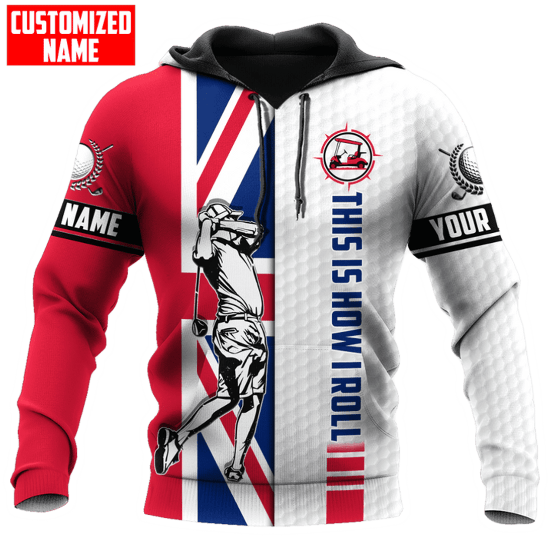 FUNSTUFFPRINT Personalized Golfers This Is How We Roll Printed Combo 3D Hoodie and Zip Hoodie