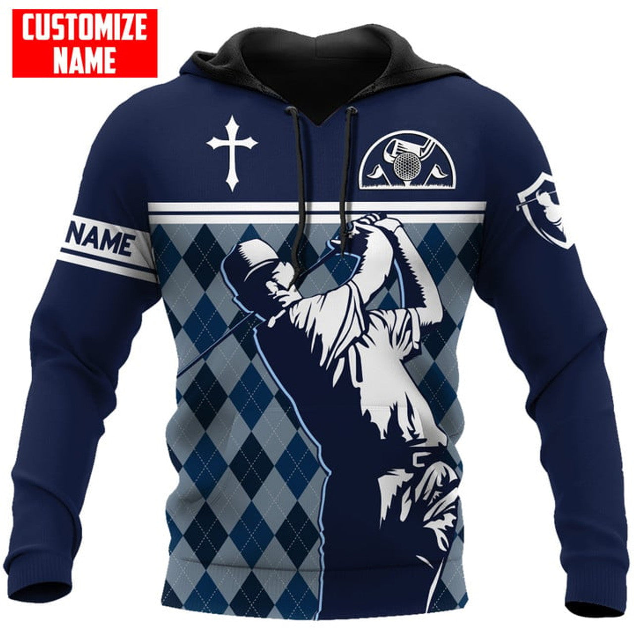 FUNSTUFFPRINT Personalized I've Got Golfing In My Veins Printed Combo 3D Hoodie and Zip Hoodie